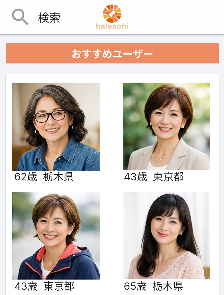 検索画面のスクリーンショット